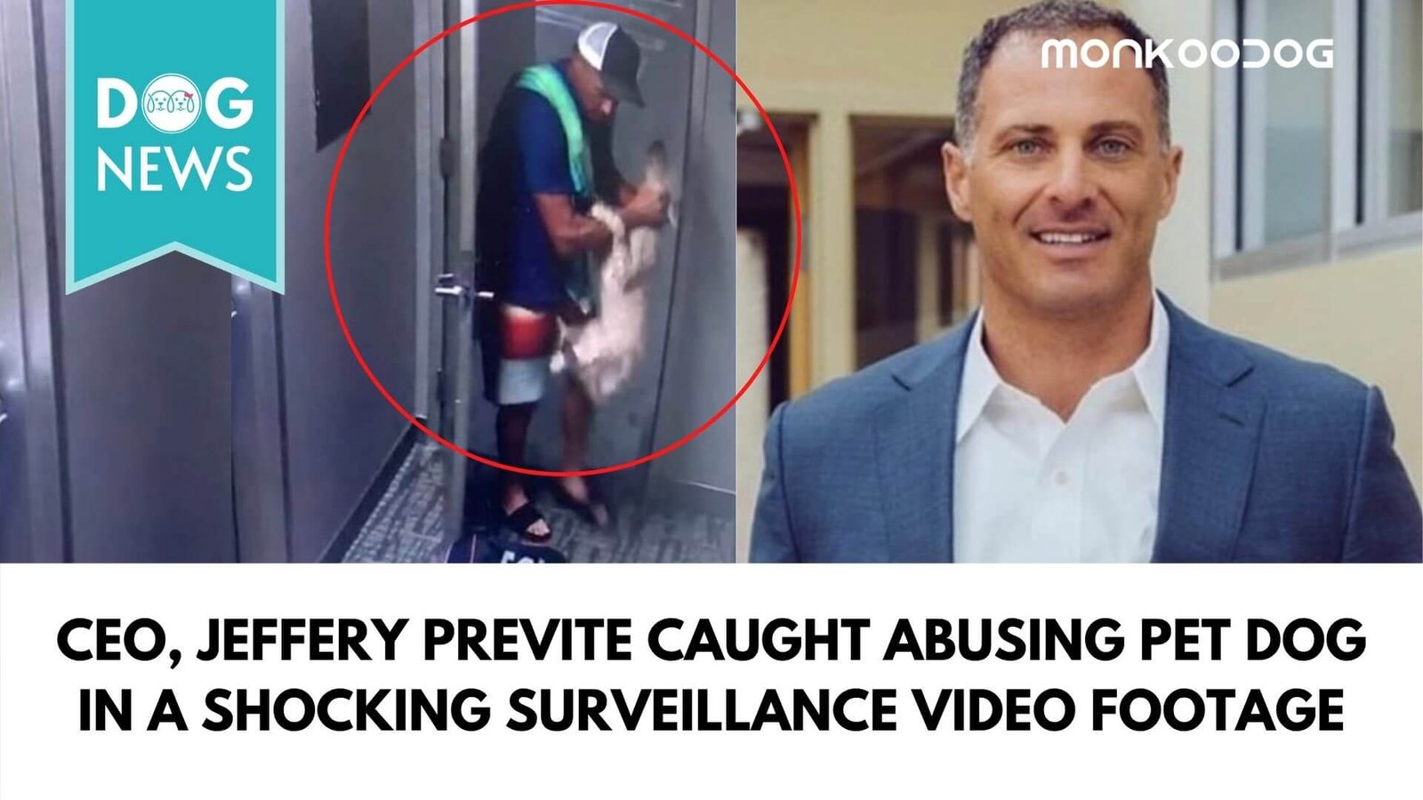 CEO, Jeffery Previte caught abusing pet dog in a shocking surveillance video footage